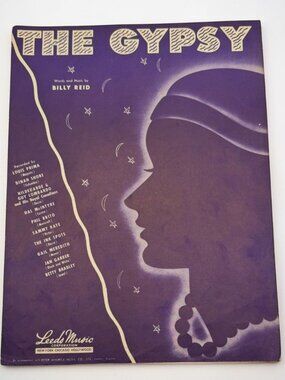 The Gypsy Vintage Sheet Music 1940s Billy Reid Vocal Ballad Leeds Music